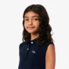Mouwloze stretch piqué Polo-jurk voor kinderen