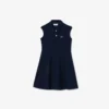 Mouwloze stretch piqué Polo-jurk voor kinderen