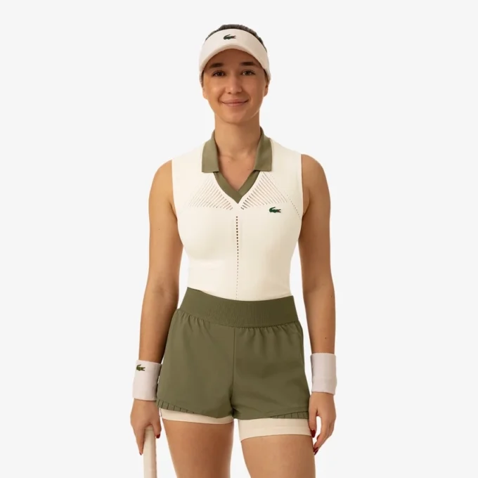 Mouwloze stretch-Tennis-Polo voor dames