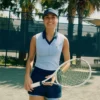 Mouwloze stretch-Tennis-Polo voor dames