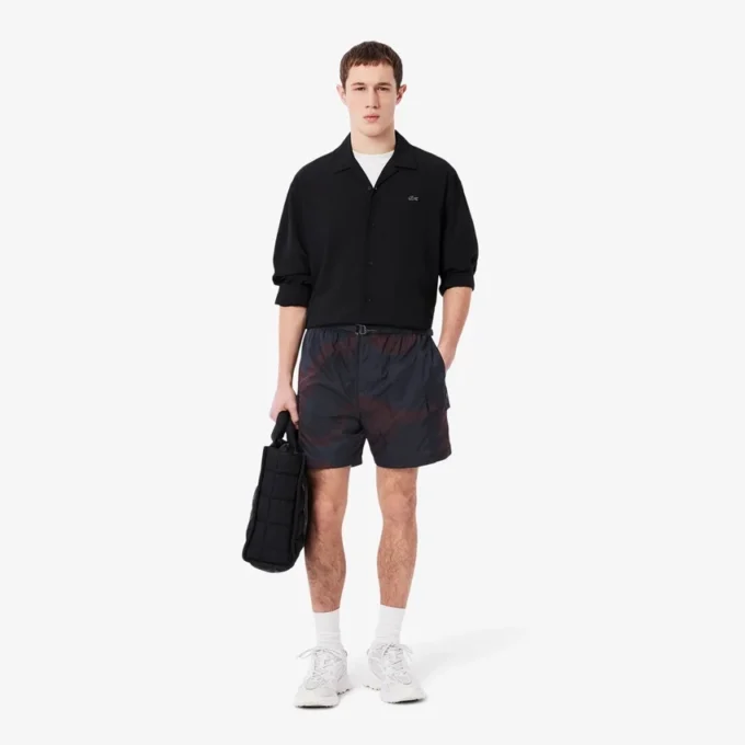 Ombra-print nylon cargoshorts voor heren