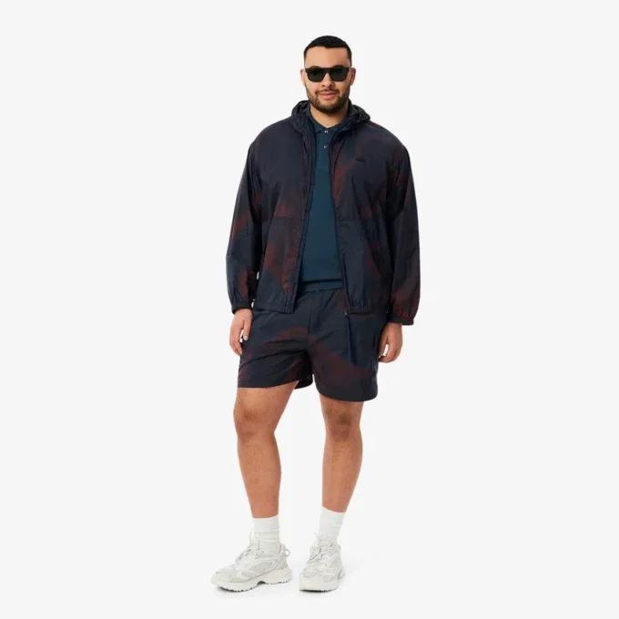 Ombra-print nylon cargoshorts voor heren