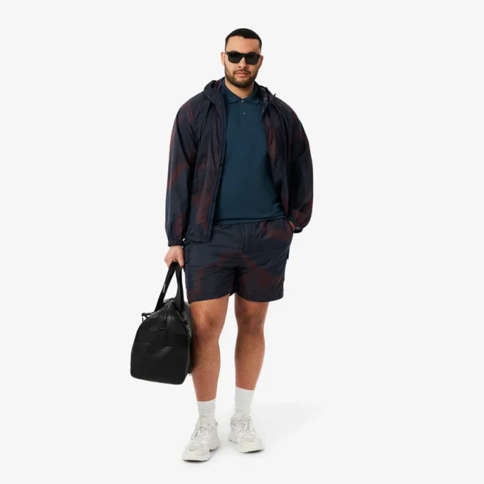 Ombra-print nylon cargoshorts voor heren