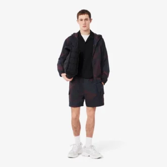 Ombra-print nylon cargoshorts voor heren