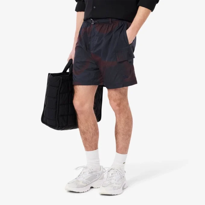 Ombra-print nylon cargoshorts voor heren