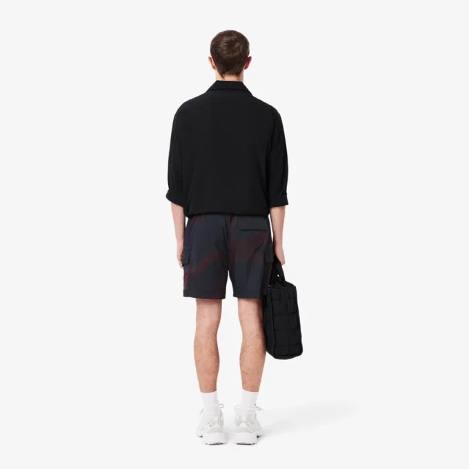Ombra-print nylon cargoshorts voor heren