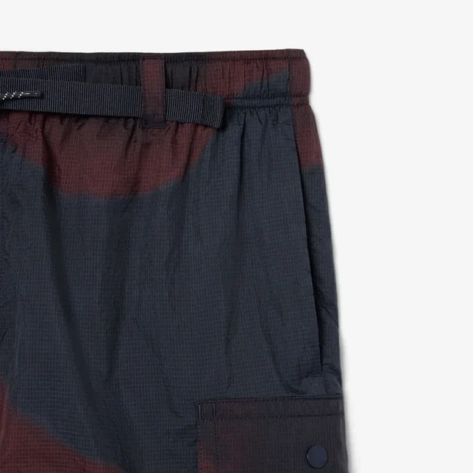 Ombra-print nylon cargoshorts voor heren