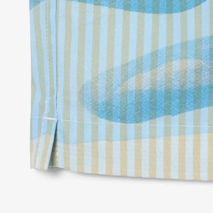 Overhemd met gestreepte krokodillenprint en relaxte pasvorm