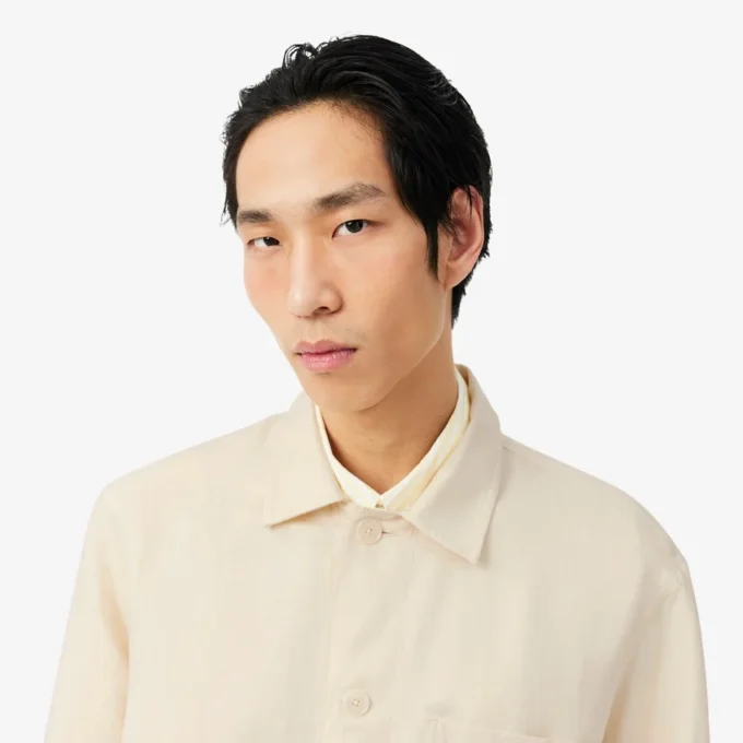 Overshirt van linnenmix