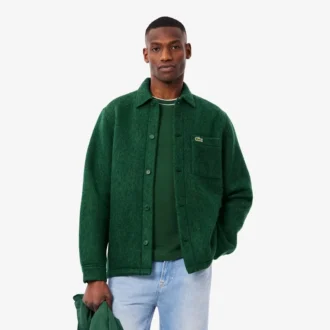 Overshirt van wolmix voor heren