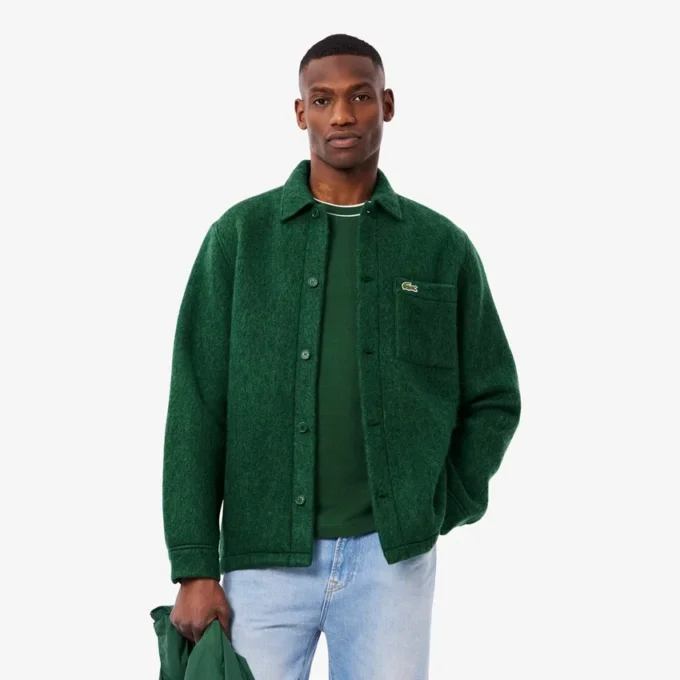 Overshirt van wolmix voor heren