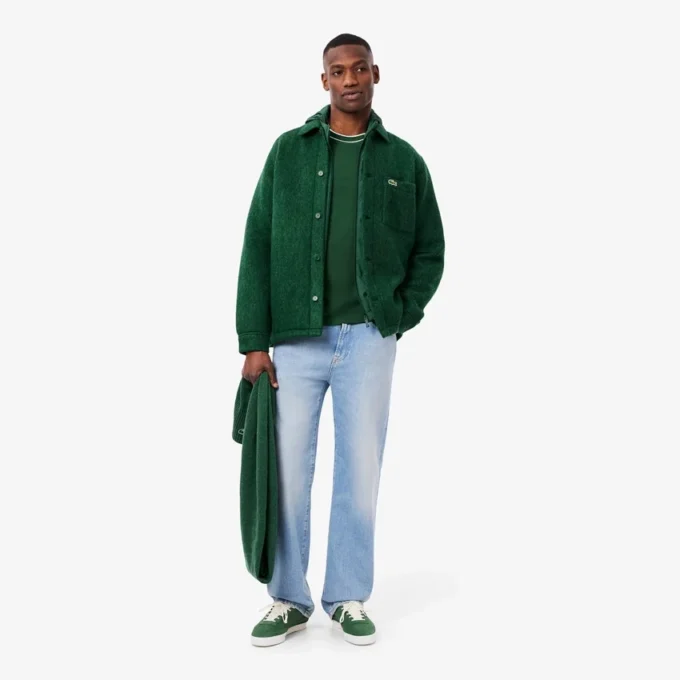 Overshirt van wolmix voor heren