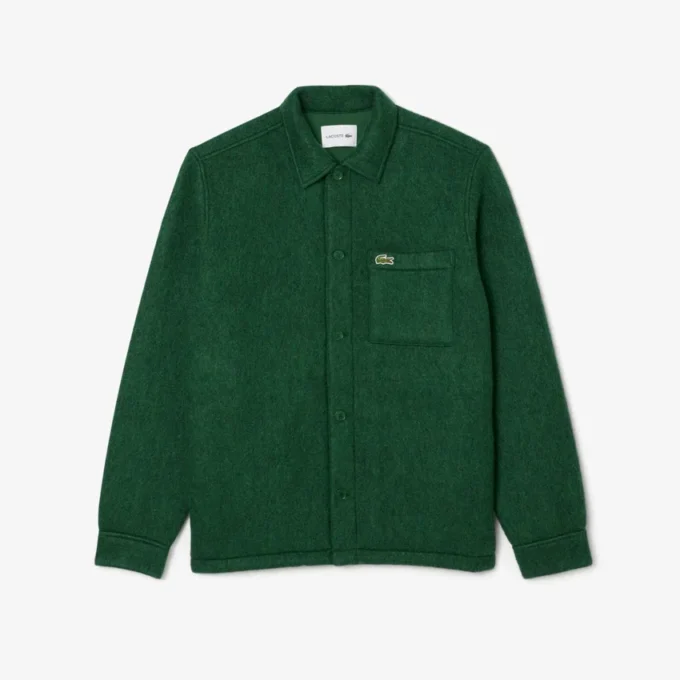 Overshirt van wolmix voor heren
