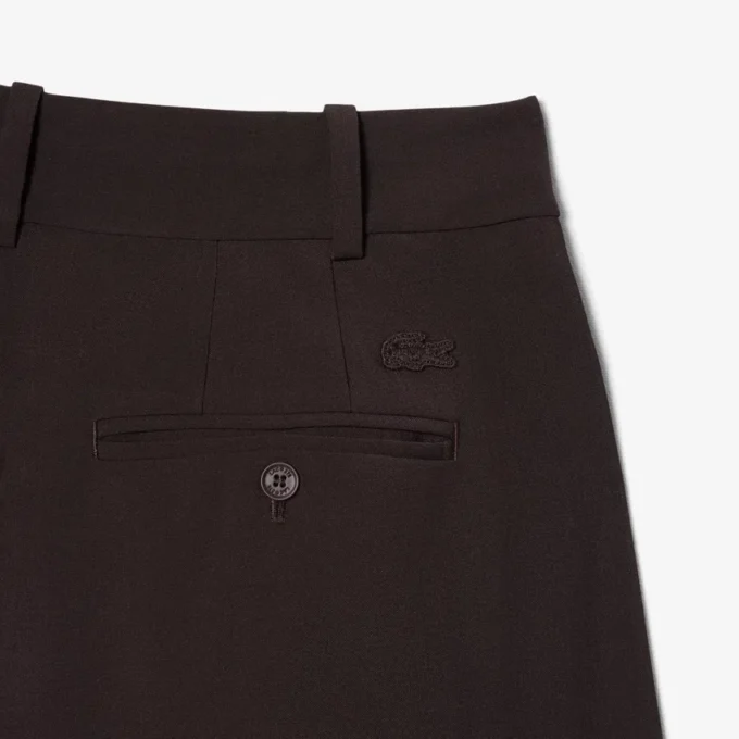 Oversized bermuda met plooien van wolmix The Blend