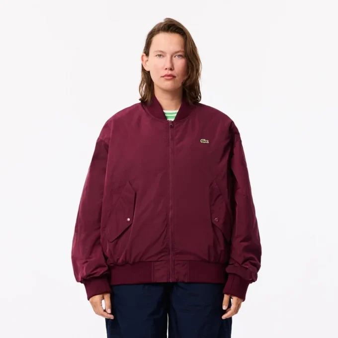 Oversized bomberjack met geribde manchetten voor dames