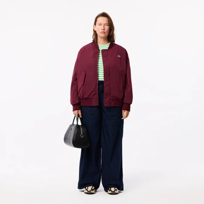Oversized bomberjack met geribde manchetten voor dames