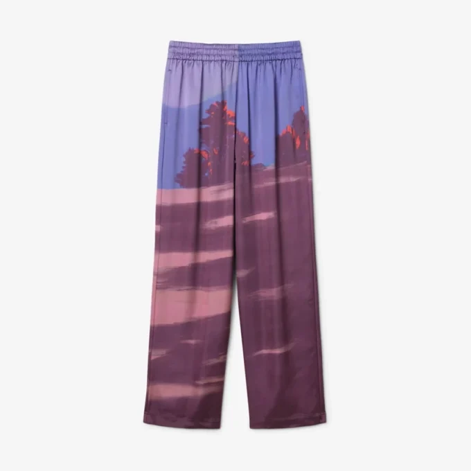 Oversized broek met landschapsprint voor dames