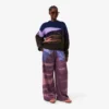 Oversized broek met landschapsprint voor dames