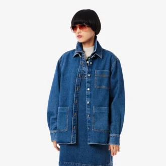 Oversized denim overshirt voor dames