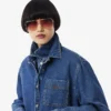 Oversized denim overshirt voor dames