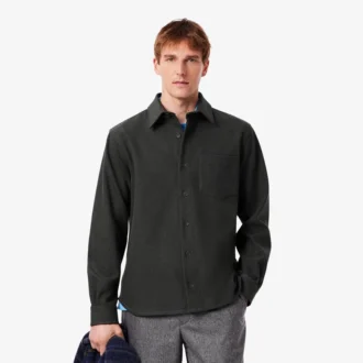 Oversized double-face overshirt voor heren
