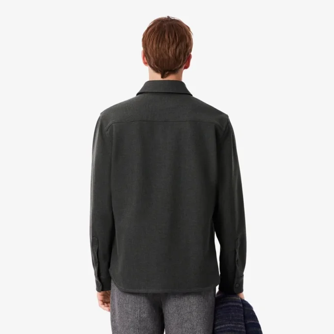 Oversized double-face overshirt voor heren
