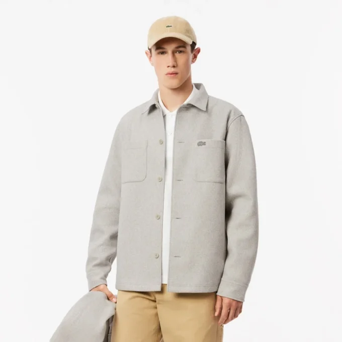 Oversized flanellen overshirt voor heren
