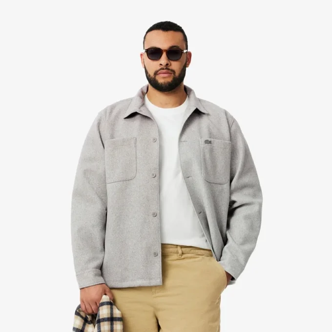 Oversized flanellen overshirt voor heren