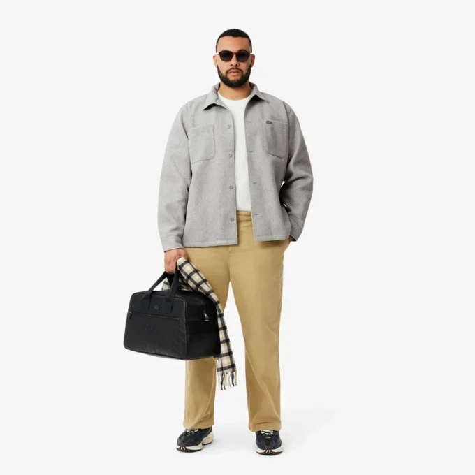 Oversized flanellen overshirt voor heren