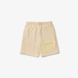 Oversized fleece-short van biologisch katoen met krokodillenprint voor heren