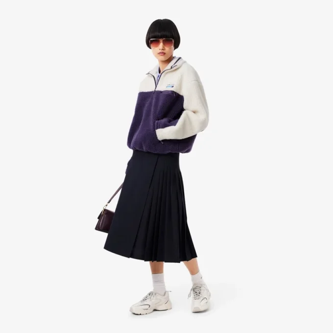 Oversized fleece-Sweatshirt met hoge kraag voor dames
