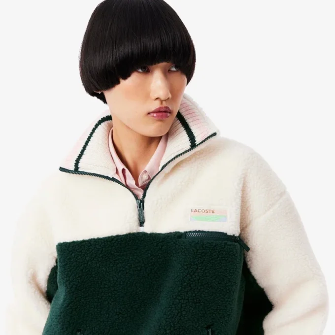 Oversized fleece-Sweatshirt met hoge kraag voor dames