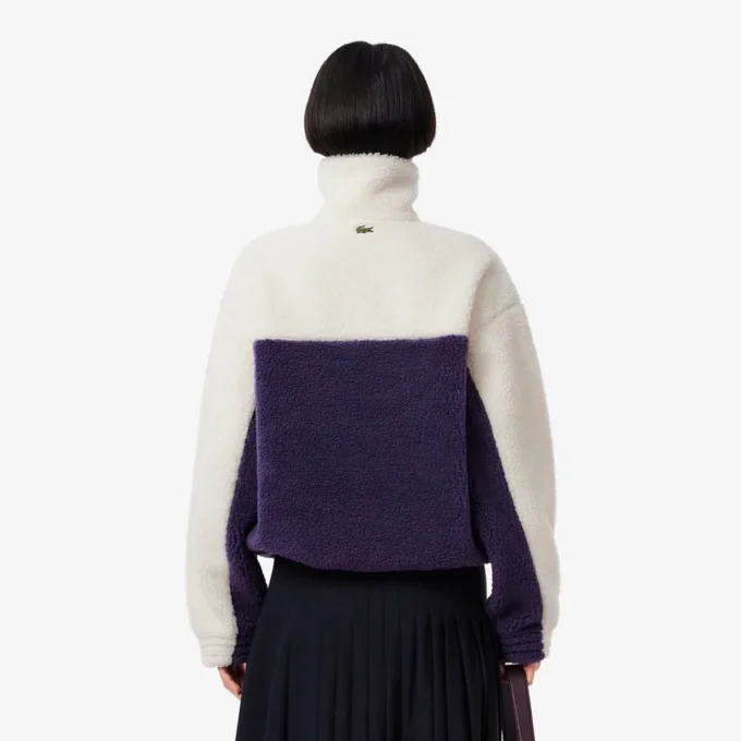 Oversized fleece-Sweatshirt met hoge kraag voor dames