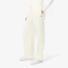 Oversized geplooide flanellen broek voor dames