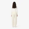 Oversized geplooide flanellen broek voor dames