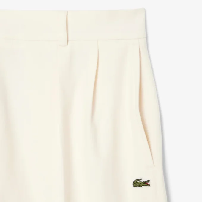 Oversized geplooide flanellen broek voor dames