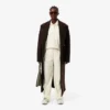 Oversized geplooide flanellen broek voor dames