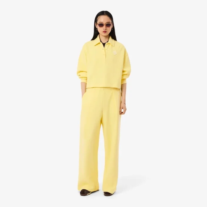 Oversized geribbeld Polo-Sweatshirt