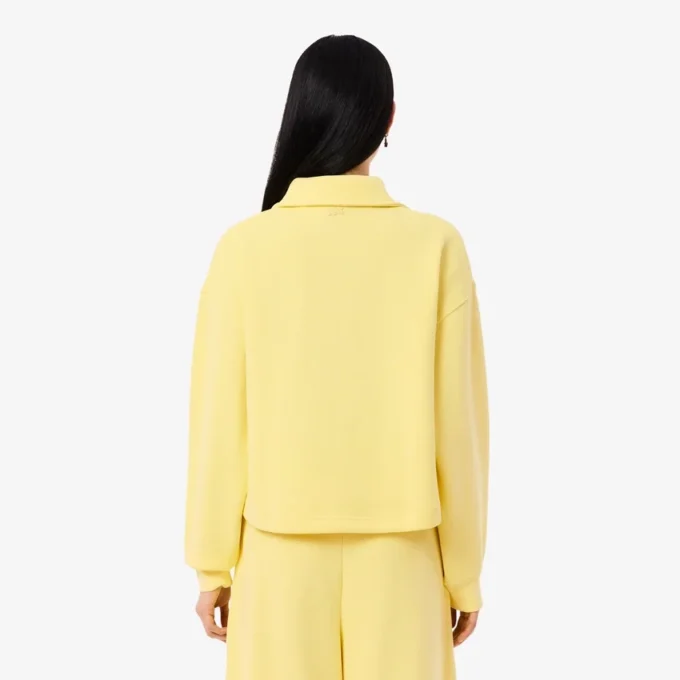 Oversized geribbeld Polo-Sweatshirt