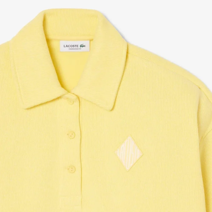 Oversized geribbeld Polo-Sweatshirt