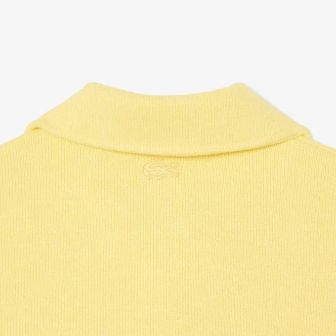 Oversized geribbeld Polo-Sweatshirt