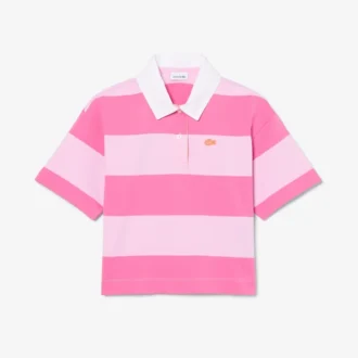 Oversized gestreepte katoenen rugbypolo