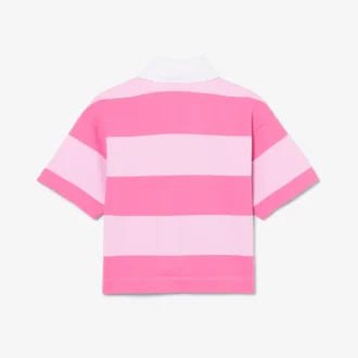 Oversized gestreepte katoenen rugbypolo