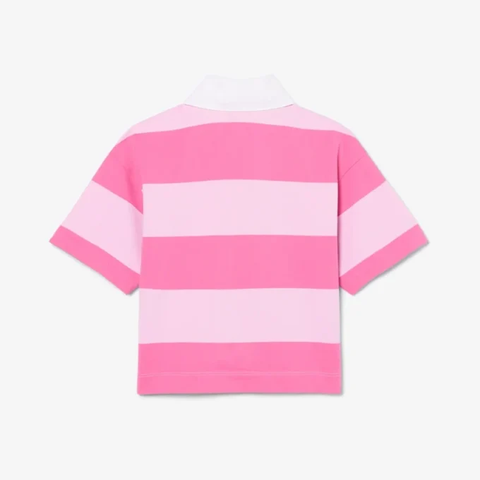 Oversized gestreepte katoenen rugbypolo