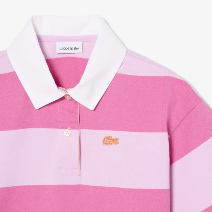Oversized gestreepte katoenen rugbypolo