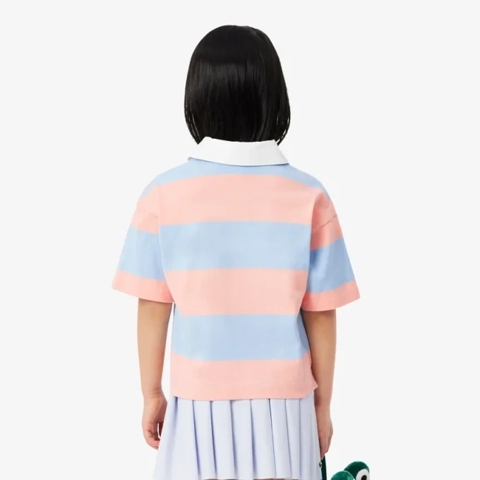 Oversized gestreepte katoenen rugbypolo