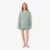 Oversized gestreepte popeline pyjamaset