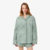 Oversized gestreepte popeline pyjamaset