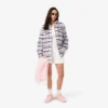 Oversized gewatteerd wollen overshirt voor dames