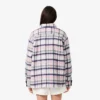Oversized gewatteerd wollen overshirt voor dames